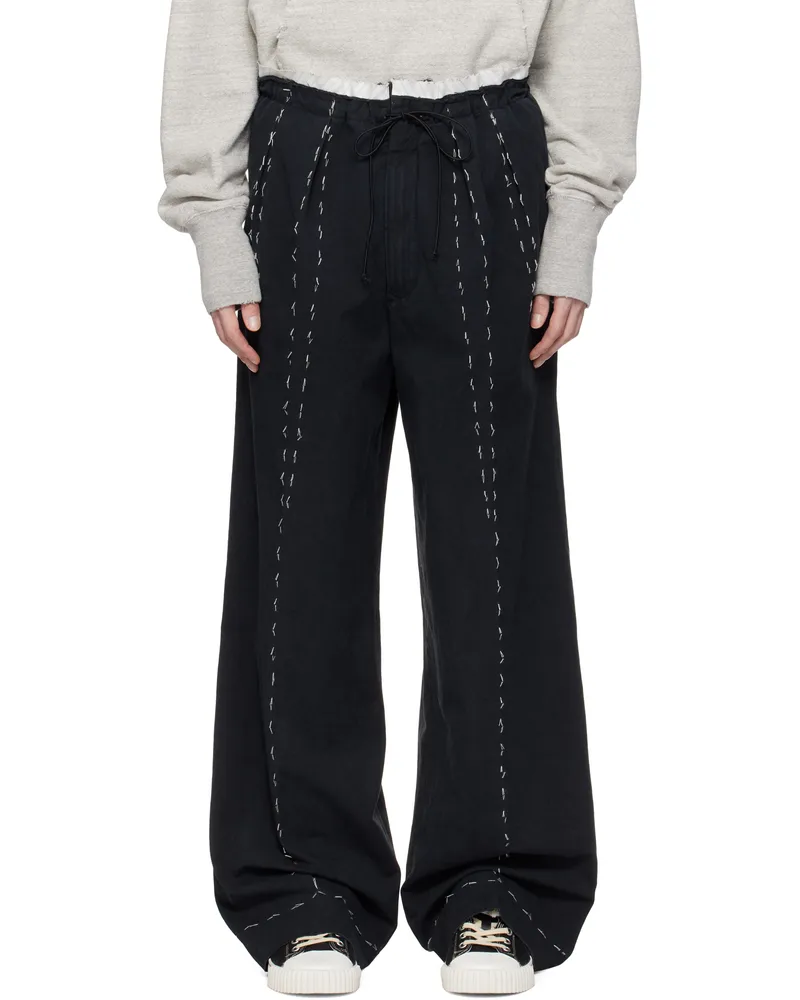 Maison Margiela Black Work-In-Progress Trousers 900