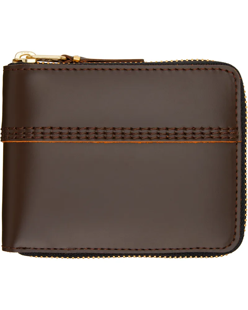 Comme des Garçons Brown Triple Stitch Wallet Brown