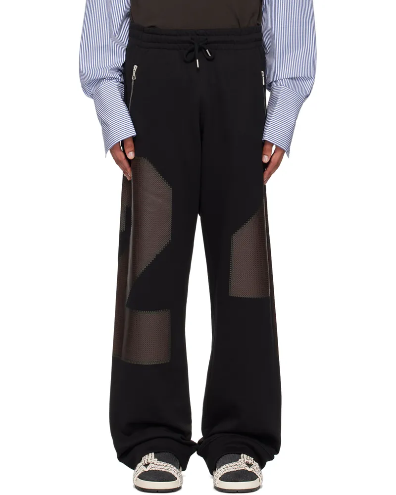 Dries van Noten Black Loose-Fit Sweatpants 900