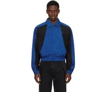 Blue & Black Jacquard Jacket