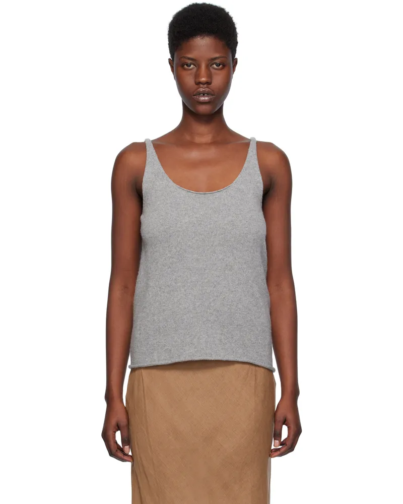 Baserange Gray Rim Tank Top Grey