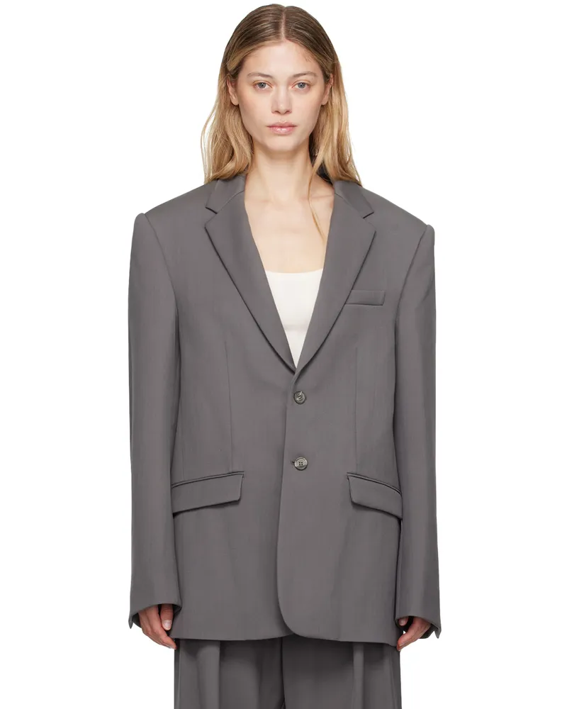 WARDROBE.NYC Gray Oversize Blazer Slate