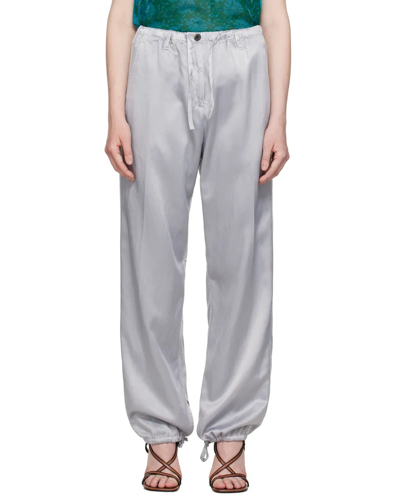 Dries van Noten Gray Drawstring Trousers 514