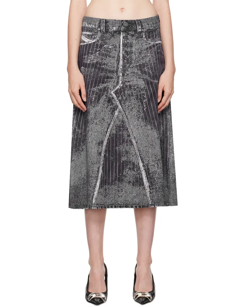 Diesel Black O-Hanna Midi Skirt 9xxa