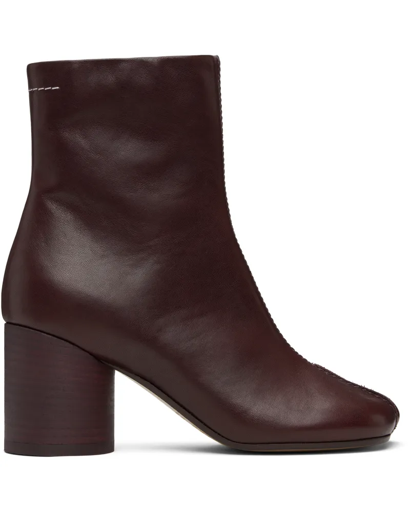 Maison Margiela Brown Anatomic Stitch Ankle Boots T2353
