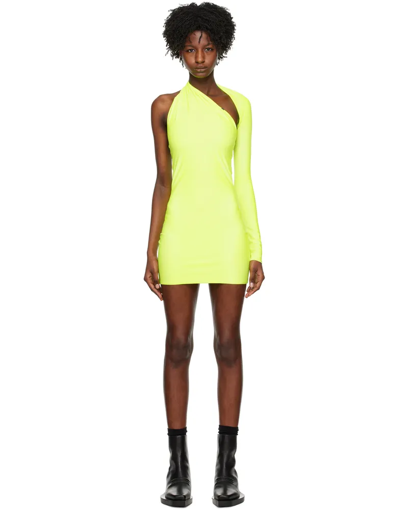 1017 ALYX 9SM Yellow Single Sleeve Minidress Ylw0041