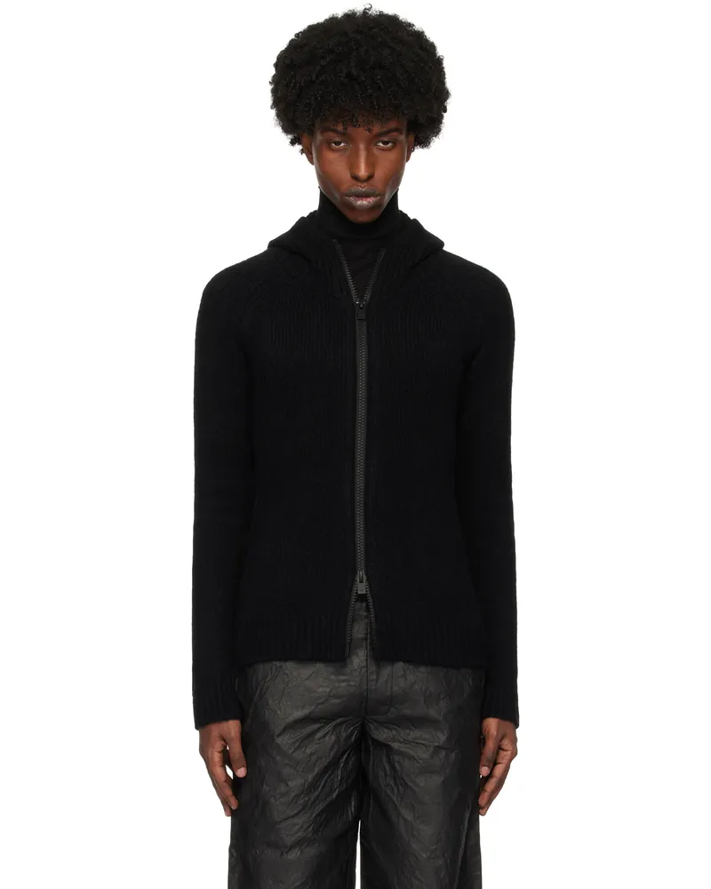 Heliot Emil Black Inviola Cashmere Hoodie Black