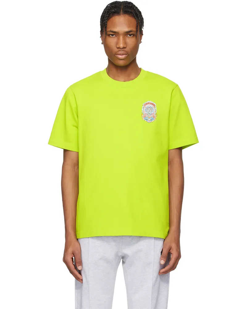 Casablanca Paris Green Casa Way Skate T-shirt Green