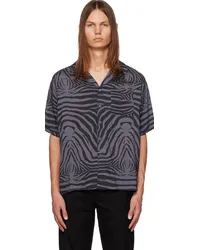 RHUDE Black Zebra Shirt Black