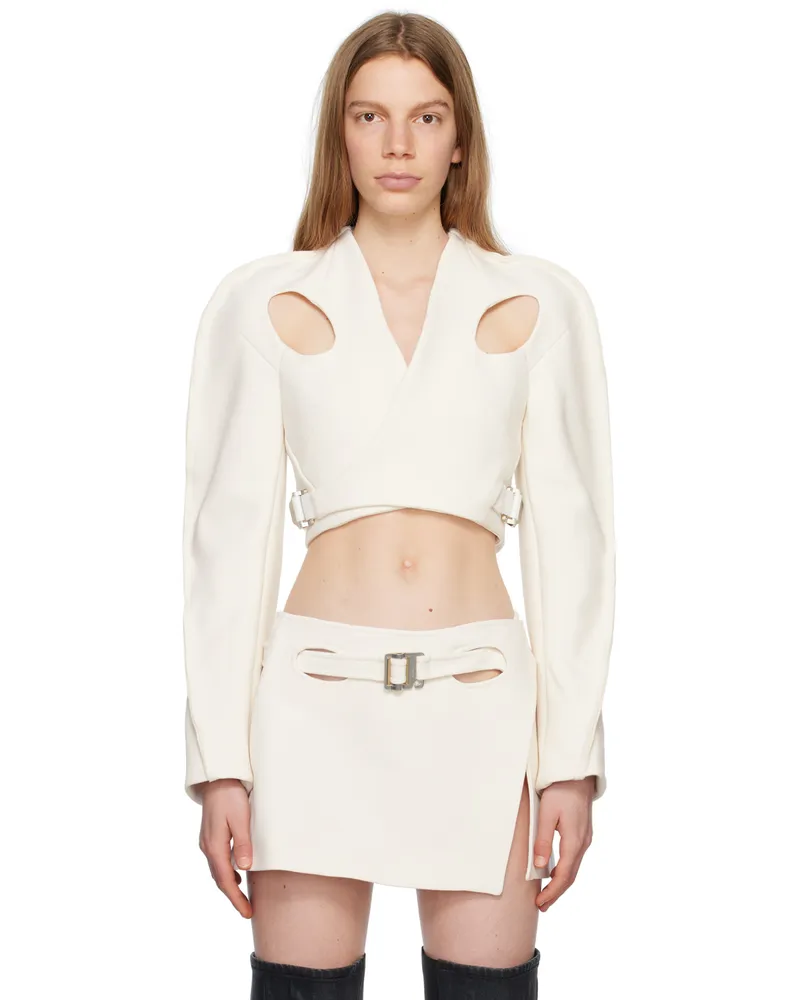 Dion Lee Off-White Armour Jacket Ivory