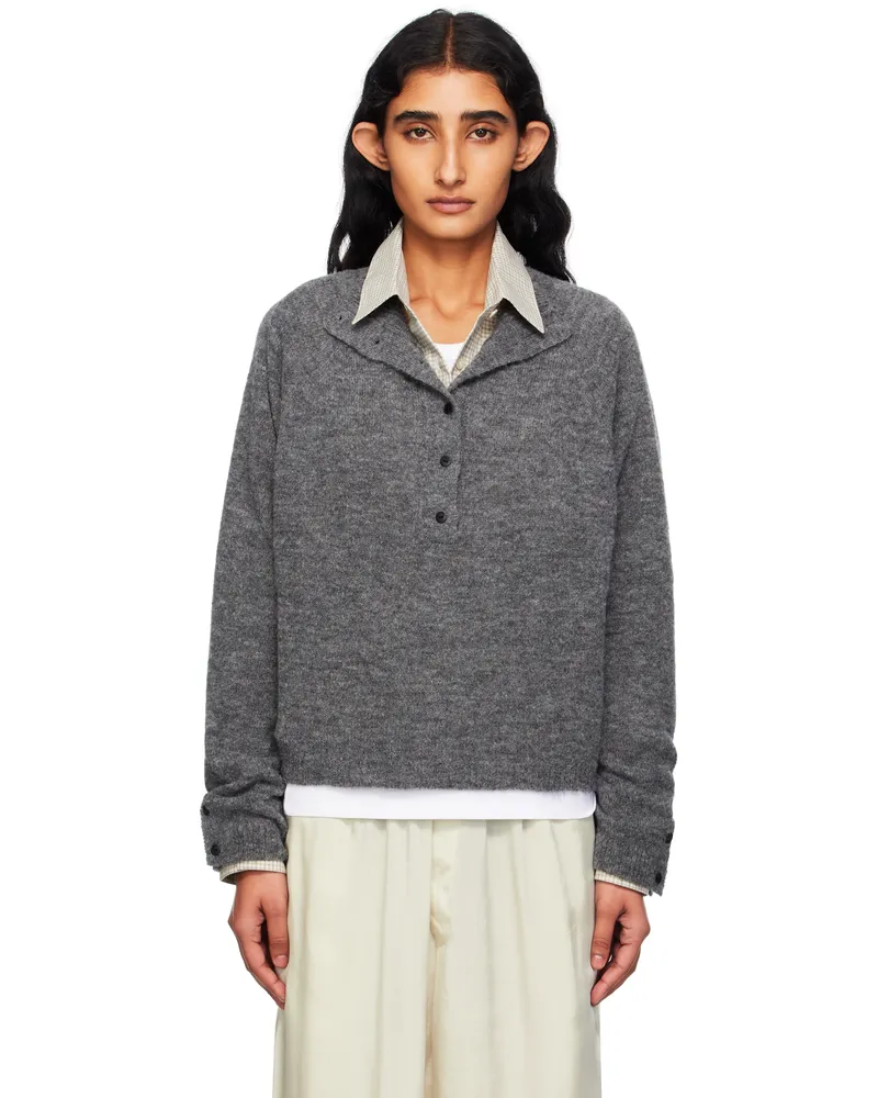 CORDERA Gray Baby Alpaca Sweater Grey