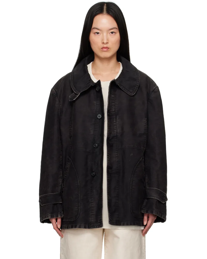 Maison Margiela Black Faded Denim Jacket 962