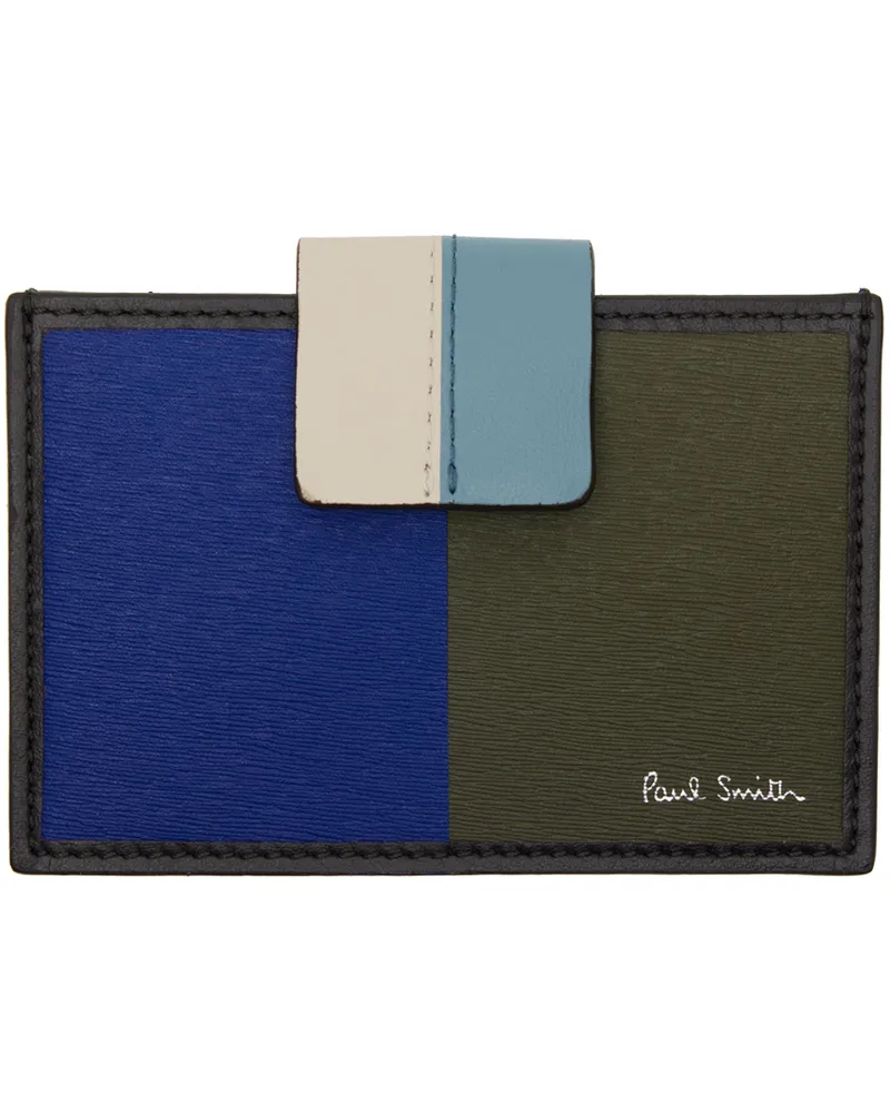 Paul Smith Blue & Black Press-Stud Wallet 41