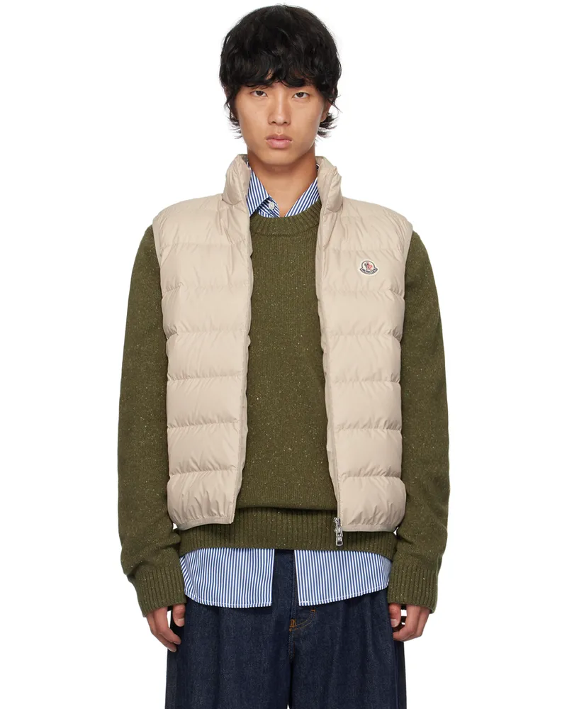 Moncler Beige Contrin Down Vest 20l