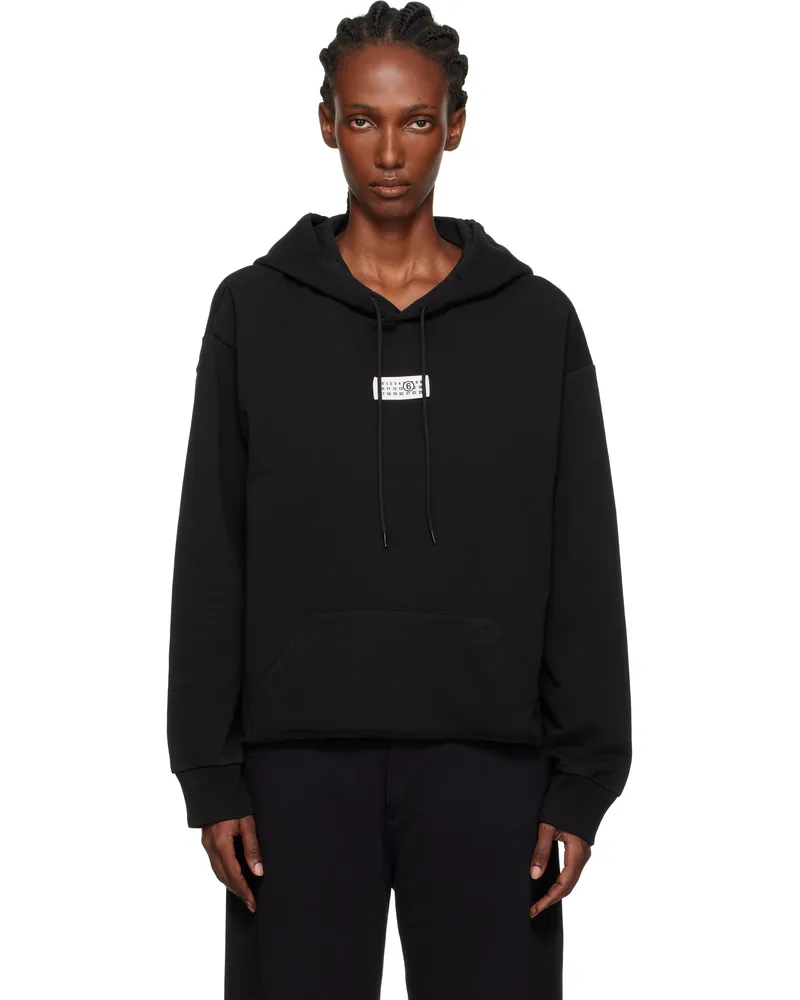 Maison Margiela Black Logo Patch Hoodie 900