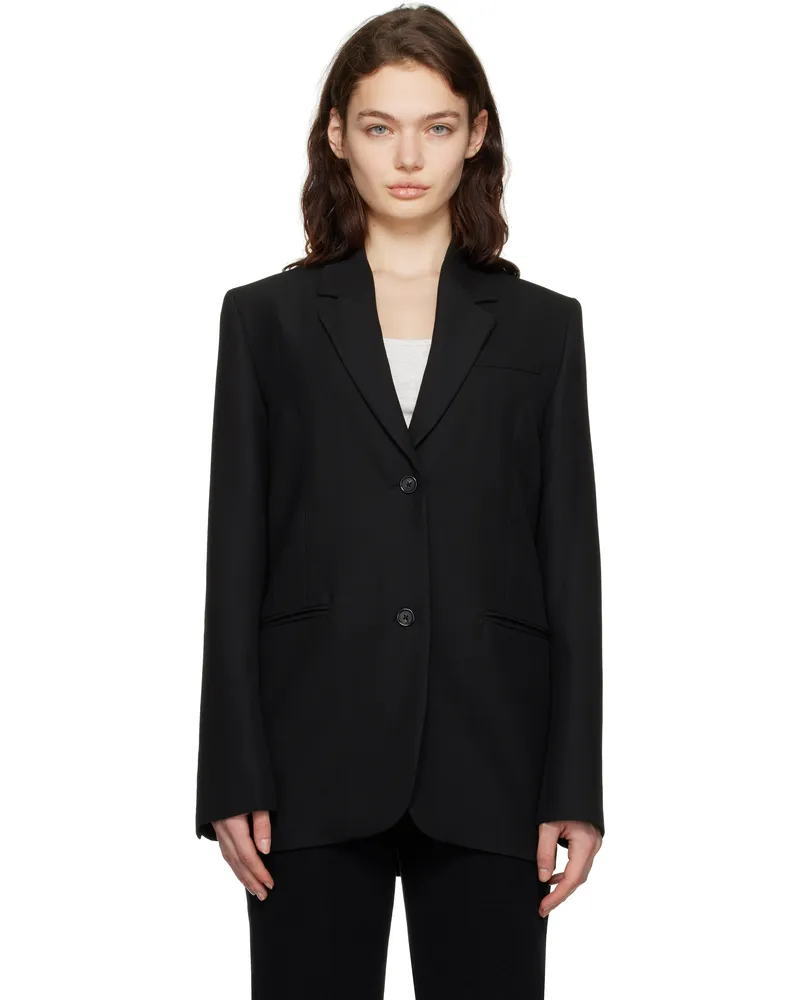 Totême Black Tailored Suit Blazer Black