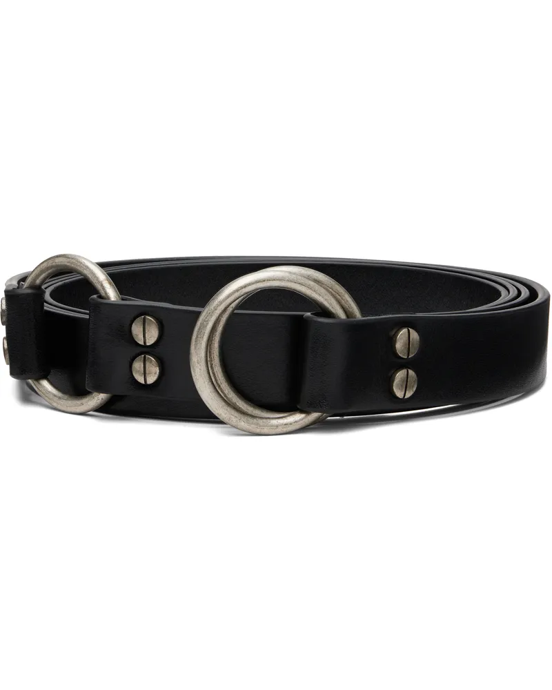 Ann Demeulemeester Black Marek Leather Belt Black