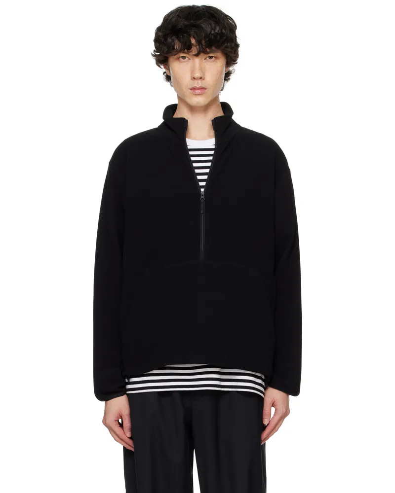 Goldwin Black POLARTEC Power Stretch Half Zip Sweatshirt Black