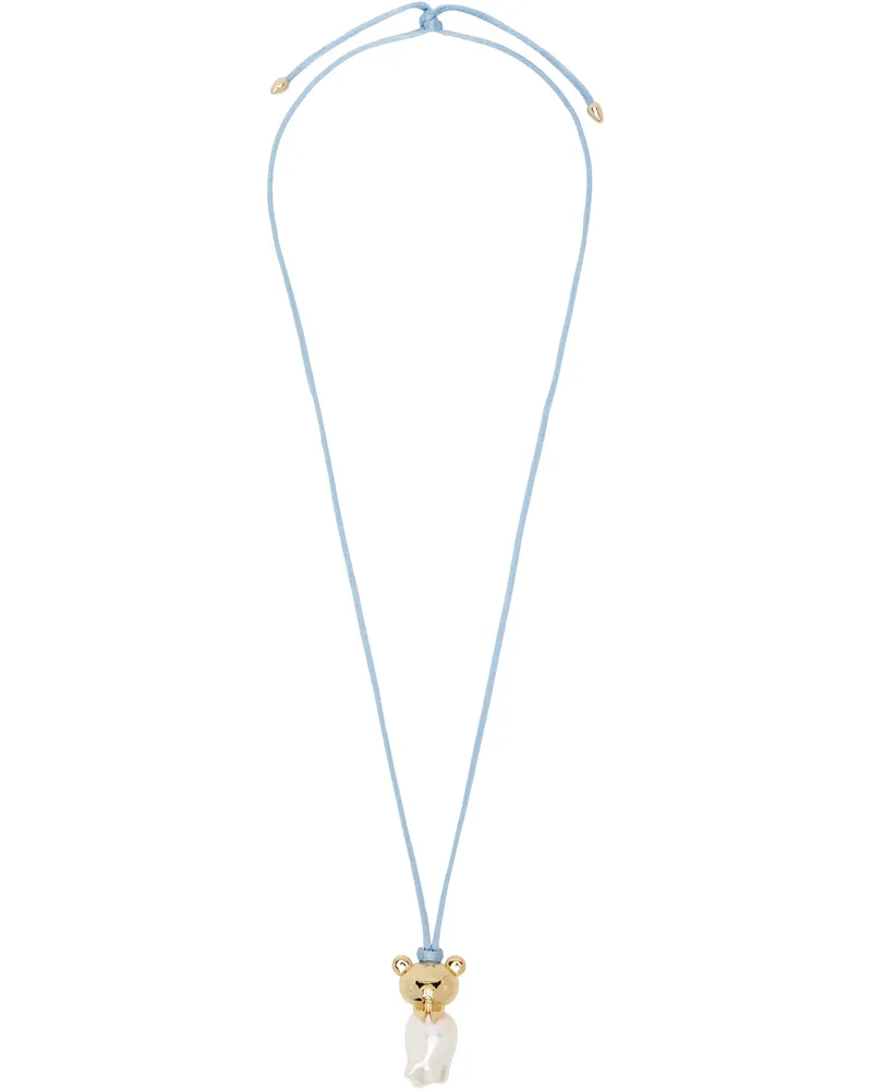 JIWINAIA Rilakkuma Edition Shirt Necklace Gold