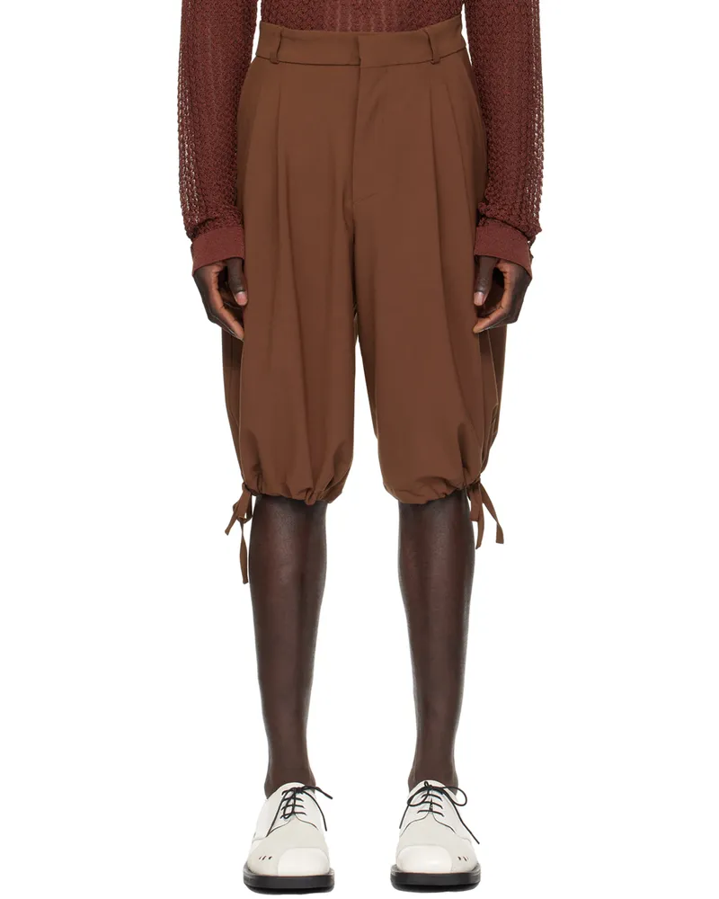 BONSAI Burgundy Drawstring Shorts Glazed