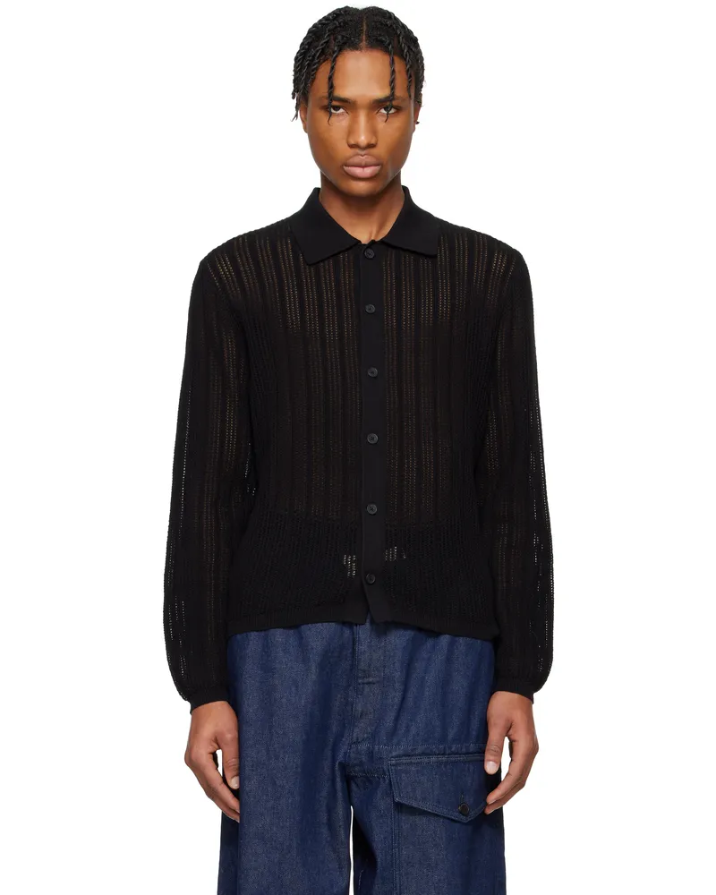 Holzweiler Black Rina Crochet Cardigan Black