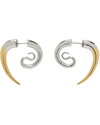 PANCONESI Silver & Gold Spina Serpent Earrings Silver