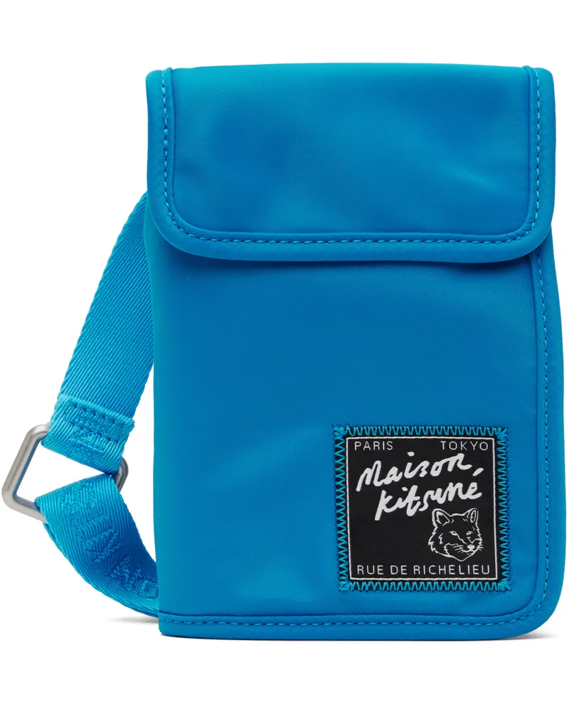 Kitsuné Blue 'The Traveller' Neck Pouch P451