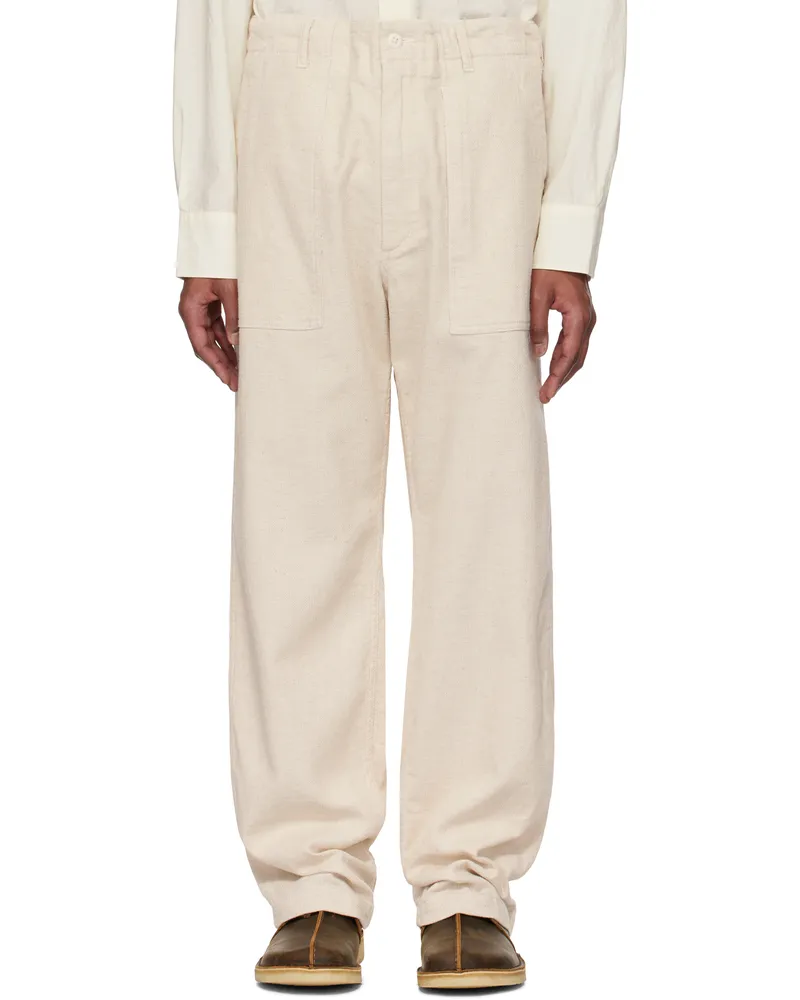 Engineered Garments Off-White Fatigue Trousers Zt214