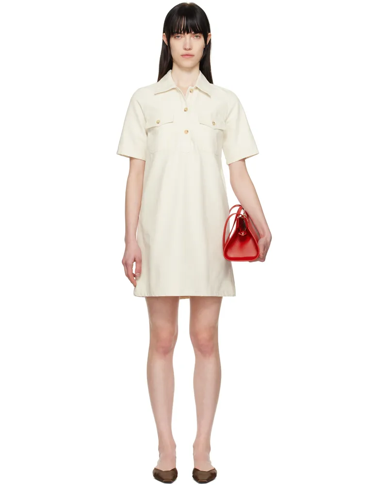 A.P.C. Off-White Selia Minidress Aac