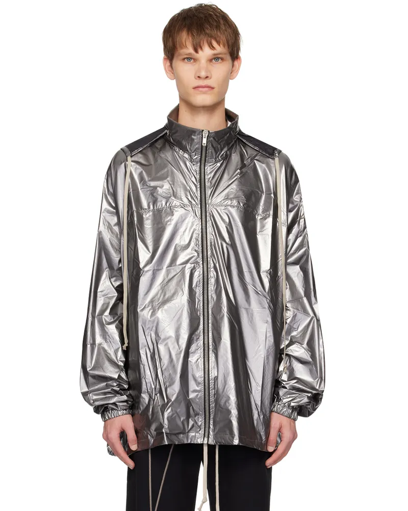 Rick Owens Gunmetal Champion Edition Jumbo Windbreaker 18