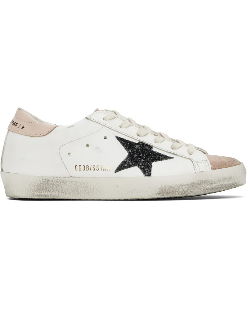 Golden Goose White & Pink Super-Star Sneakers 12170