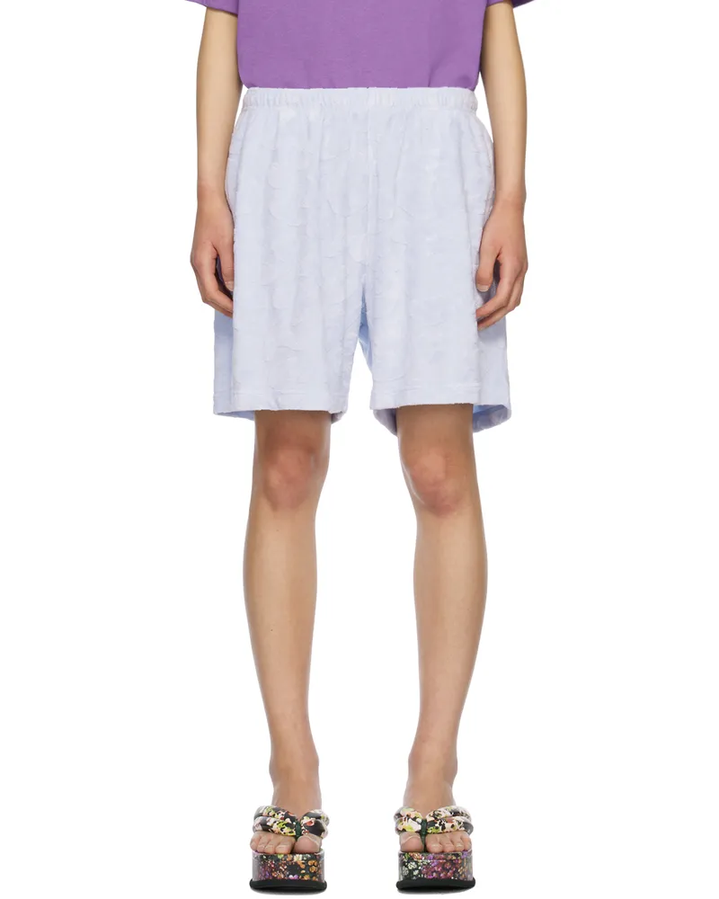 Acne Studios Blue Drawstring Shorts Pale