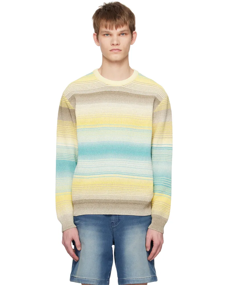 SOLID HOMME Yellow Striped Sweater 515y