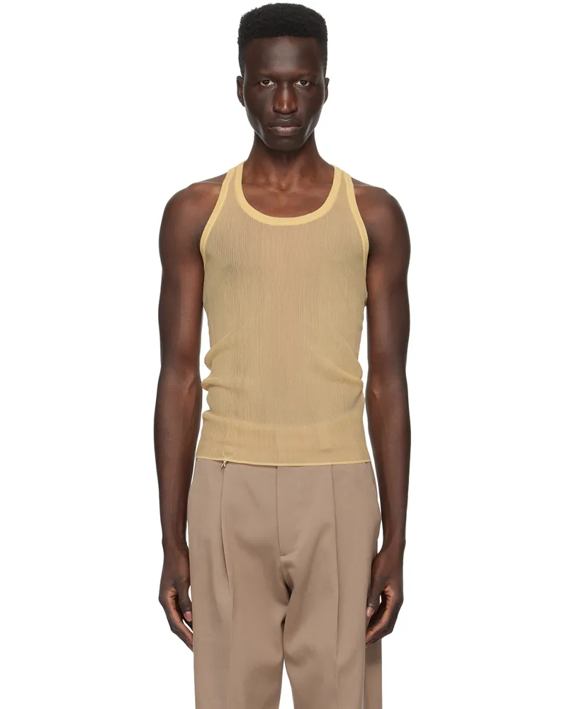 Eytys Yellow Knox Tank Top Sand