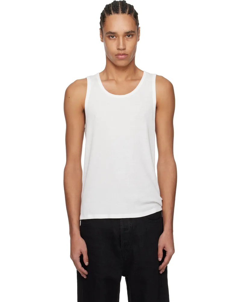 The Row White Solstice Tank Top Wht