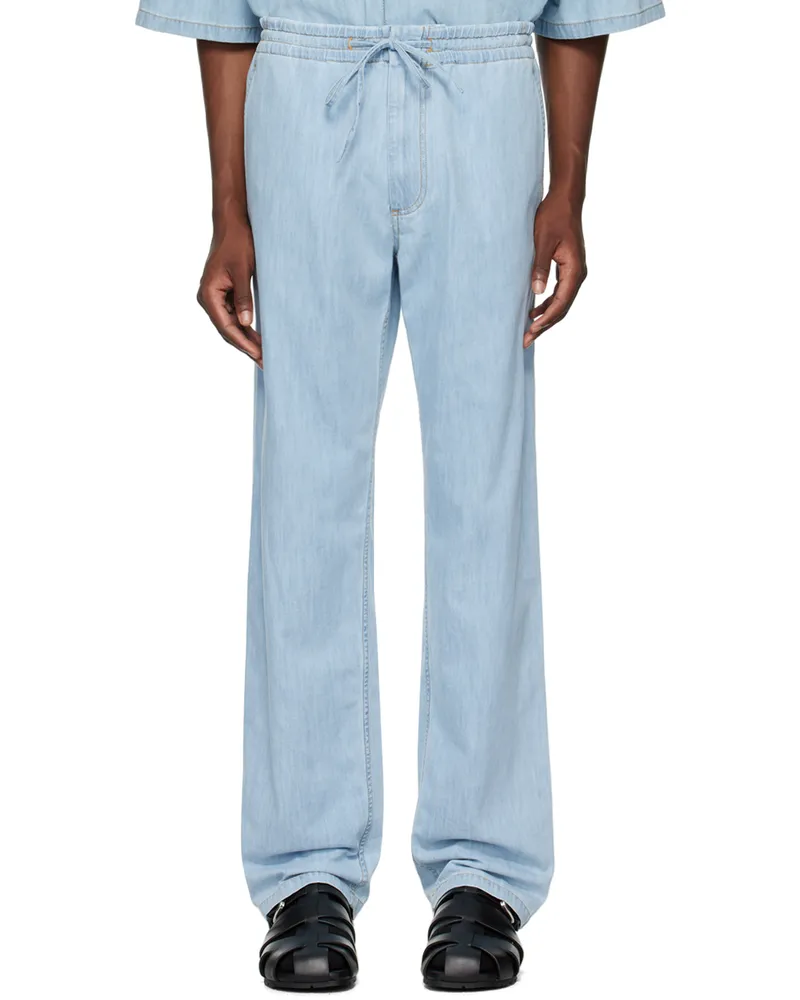 Bottega Veneta Blue Light Bleached Elasticized Jeans 4946
