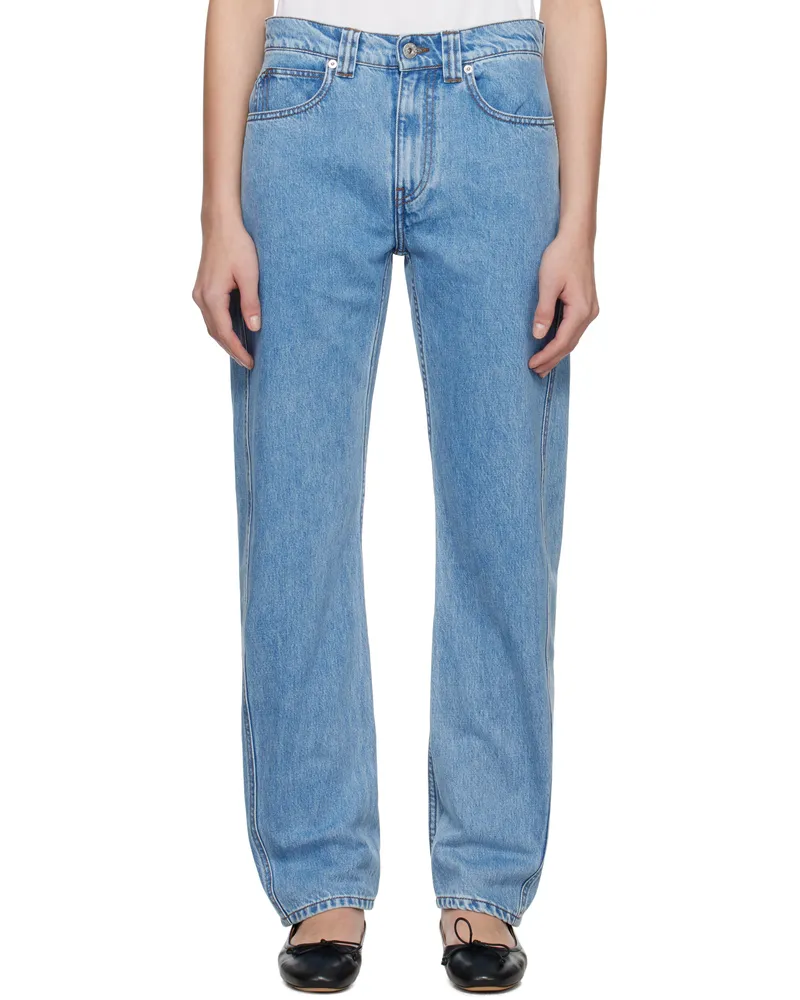 J.W.Anderson Blue Twisted Slim Leg Denim Jeans 804