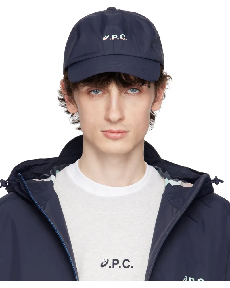 A.P.C. Navy ASICS Edition Charlie Baseball Cap Iak