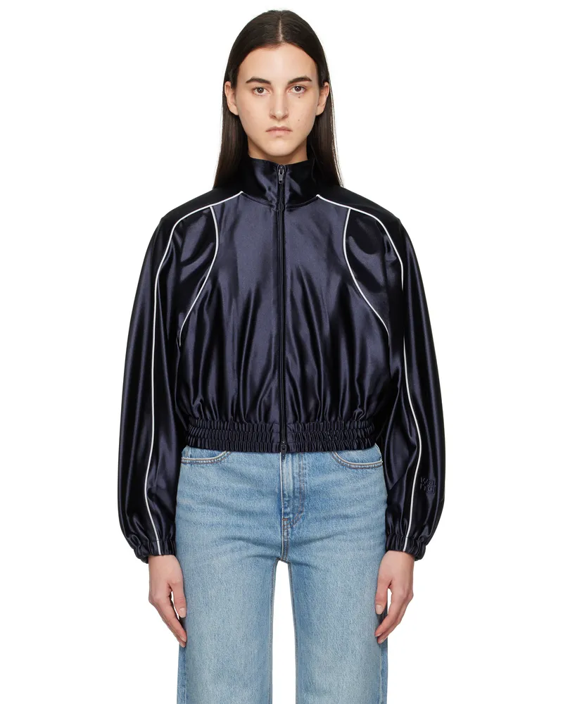 Alexander Wang Navy Deconstructed Track Jacket Navy