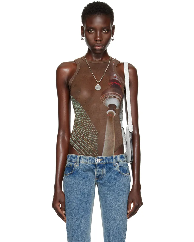 Jean Paul Gaultier Brown Shayne Oliver Edition Bodysuit 60405030
