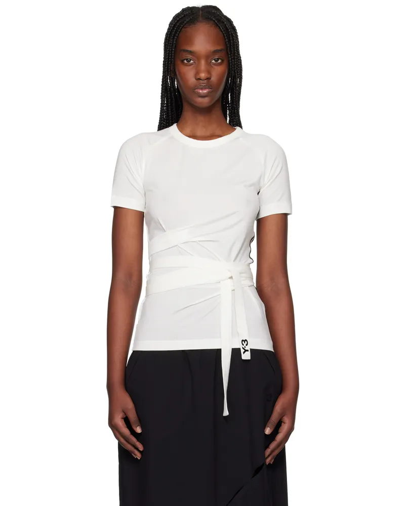 Y-3 White Wrap T-shirt White