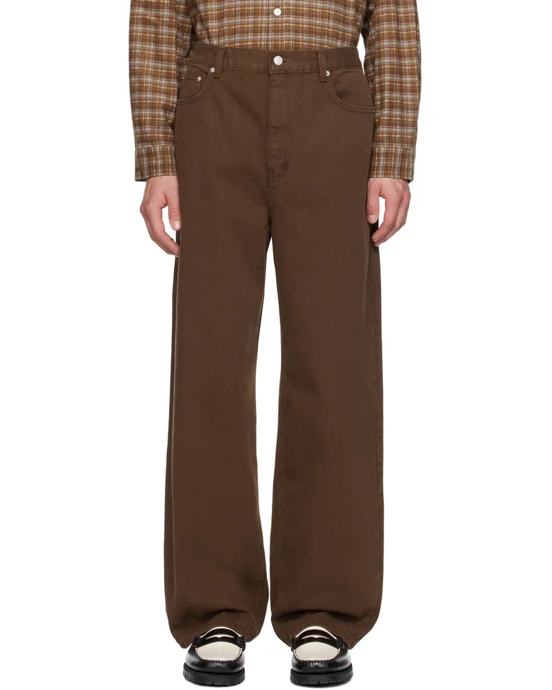 Dunst Brown Low-Rise Baggy Jeans Brown