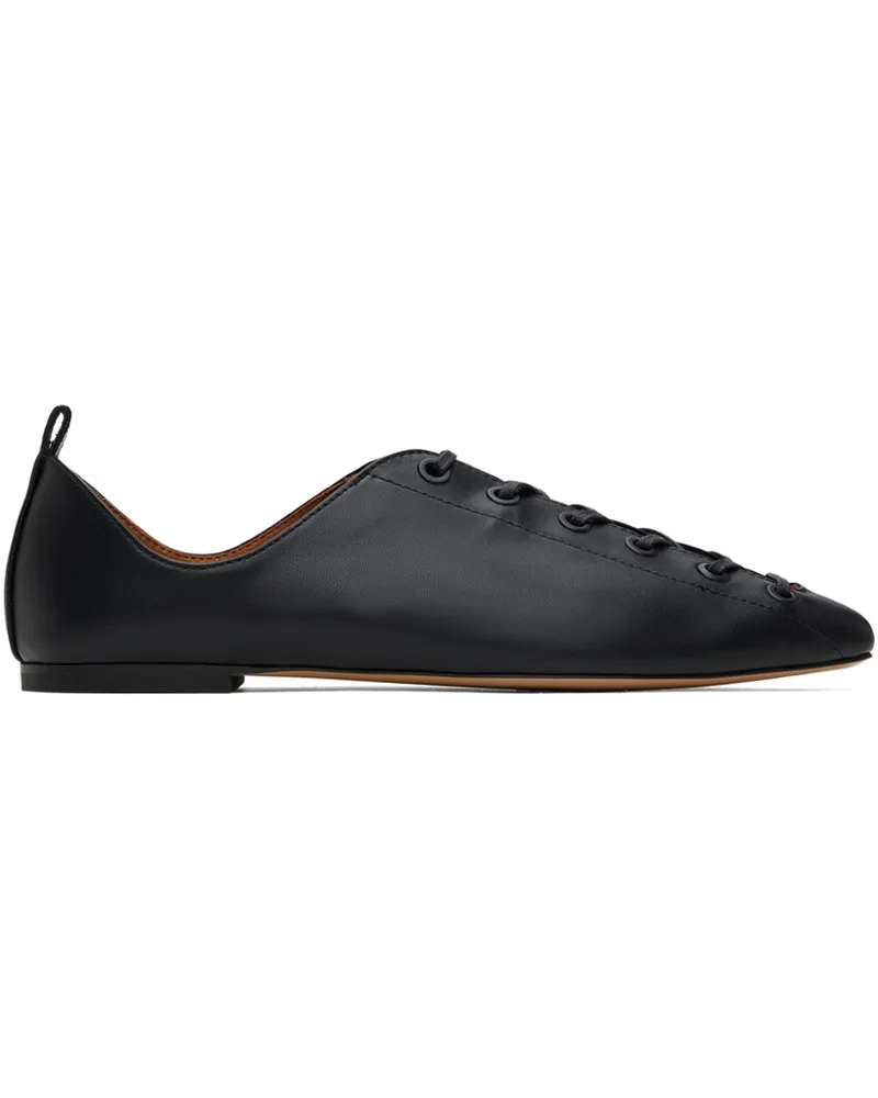 Stella McCartney Black Terra Laced Alter Mat Ballerina Flats 1000