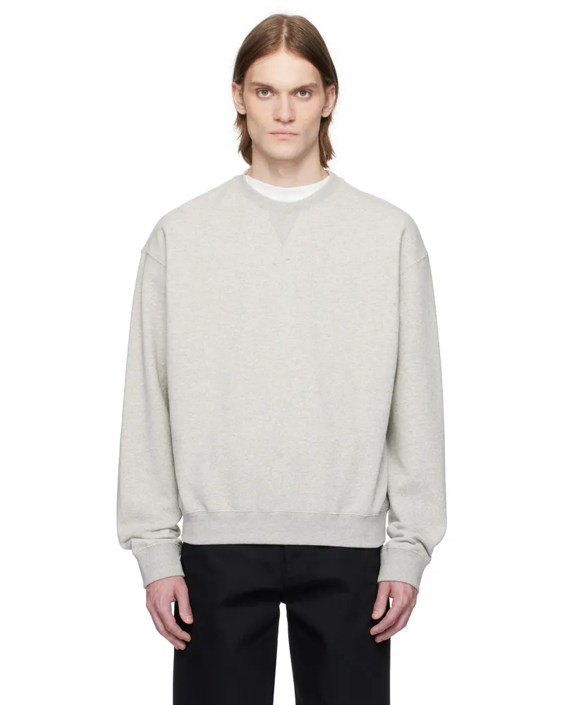 Jil Sander Gray Embroidered Logo Sweatshirt 052