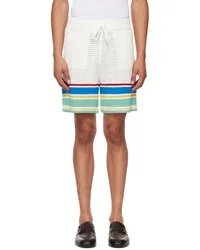 Casablanca Paris White Crochet Tennis Shorts White