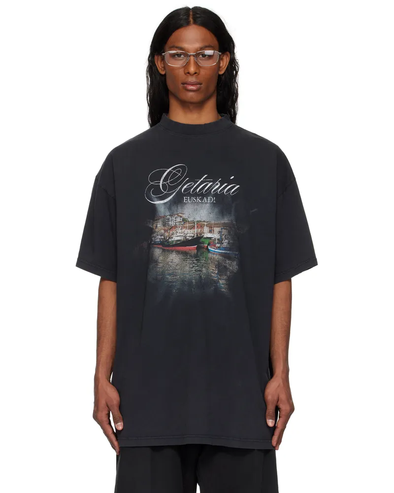Balenciaga Black 'Getaria' Oversized T-shirt 1041