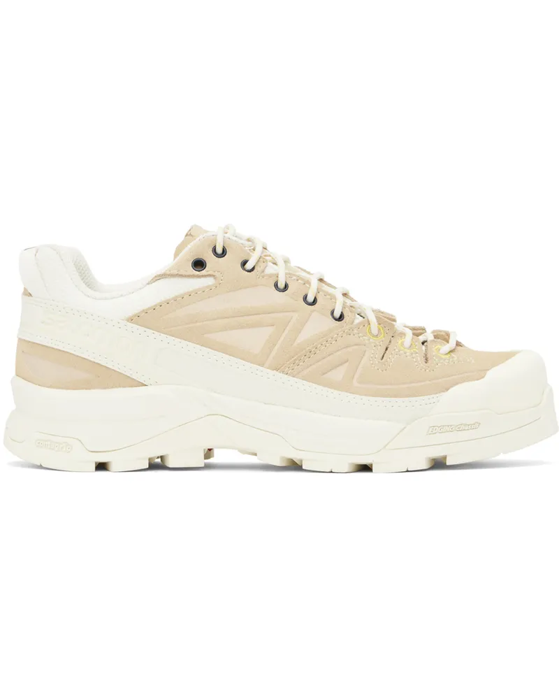 Salomon Off-White & Beige X-Alp Leather Sneakers Vanilla