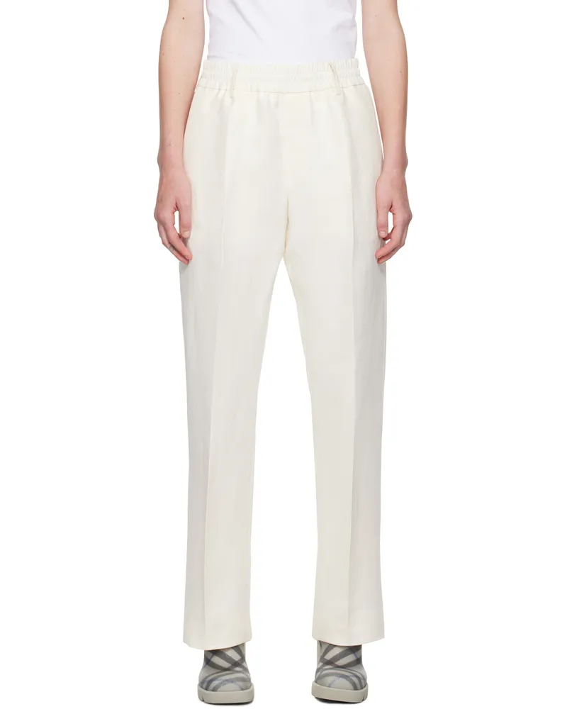 Burberry Off-White Lightweight Trousers Pfp