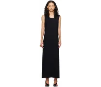 Black Wide Strap Maxi Dress