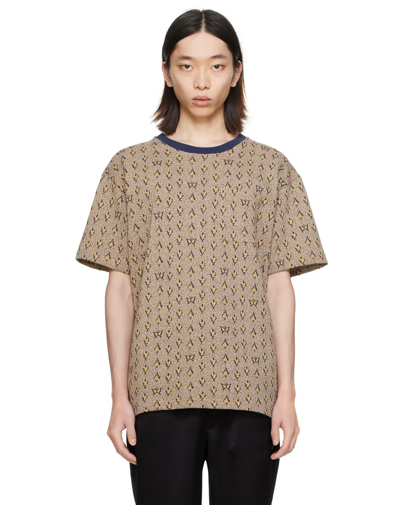 NEEDLES Yellow Papillon & Floral T-Shirt A-yellow